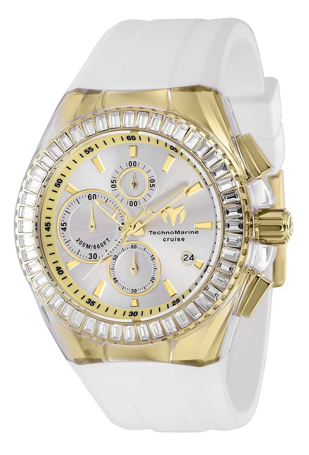 Technomarine Men's TM-121154 Cruise Quartz Chronograph Silver Dial Watch