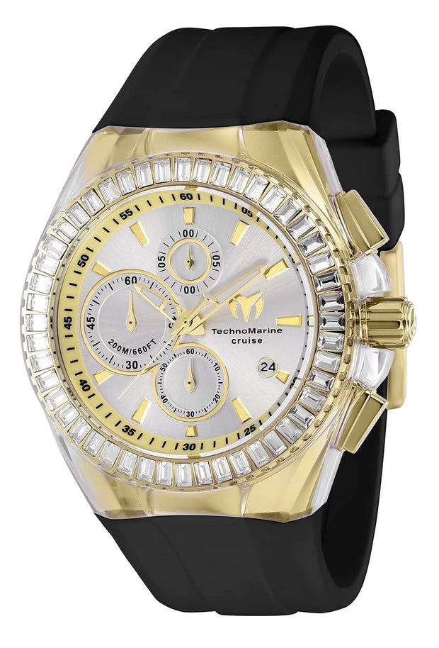 Technomarine Men's TM-121156 Cruise Quartz Chronograph Silver Dial Watch