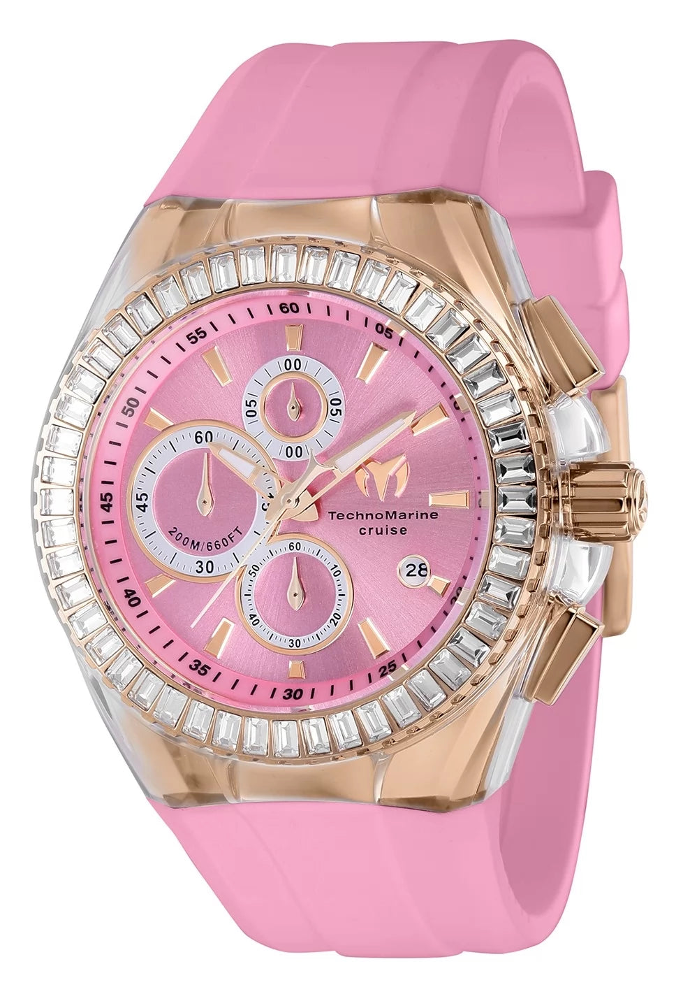 Techomarine Men's TM-121164 Cruise Original Quartz Chronograph Pink Dial Watch