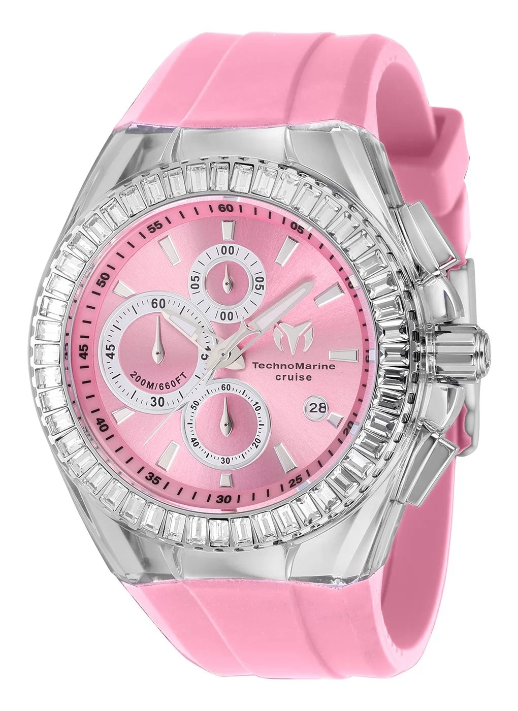 Techomarine Men's TM-121151 Cruise Original Quartz Chronograph Pink Dial Watch