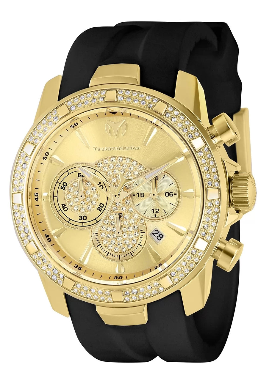 Technomarine Men's TM-621012 UF6 Quartz 3 Hand Gold Dial Watch