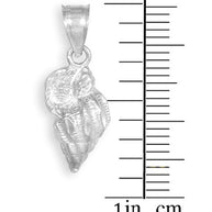 Gold Conch Shell Charm Pendant Necklace (Available in Yellow, Rose and White)