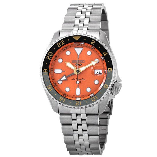 Seiko 5 SSK005 Sports Automatic Orange Dial Men's Watch