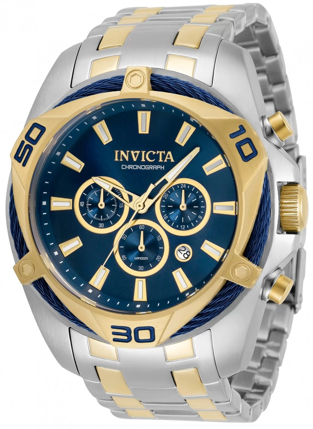 Invicta Men's 34125 Bolt Quartz Chronograph Blue Dial Watch