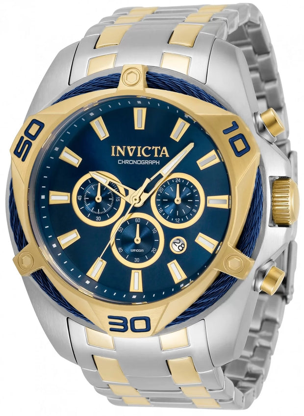 Invicta Men's 34125 Bolt Quartz Chronograph Blue Dial Watch