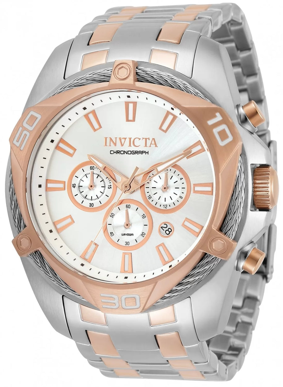 Invicta Men's 34134 Bolt Quartz Chronograph Silver Dial Watch