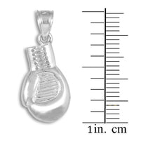 Silver Boxing Glove Charm Sports Pendant Necklace