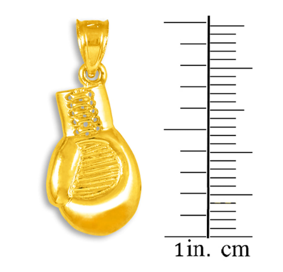 Gold Boxing Glove Charm Sports Pendant Necklace (Available In Yellow/Rose/White Gold)
