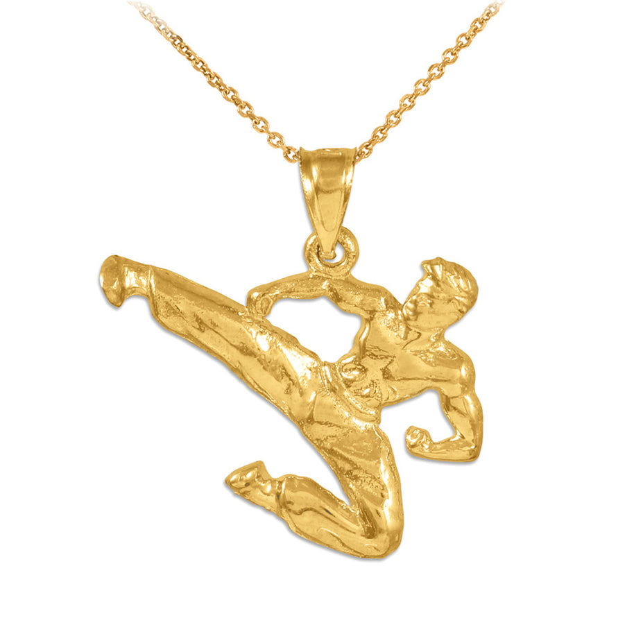 Karate Gold Sports Pendant Necklace