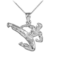 Next Karate Silver Sports Pendant Necklace