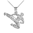 Next Karate Silver Sports Pendant Necklace