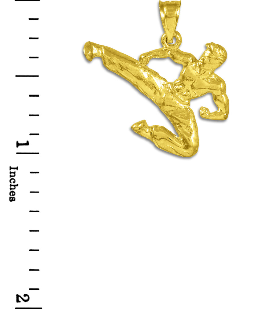 Karate Gold Sports Pendant Necklace