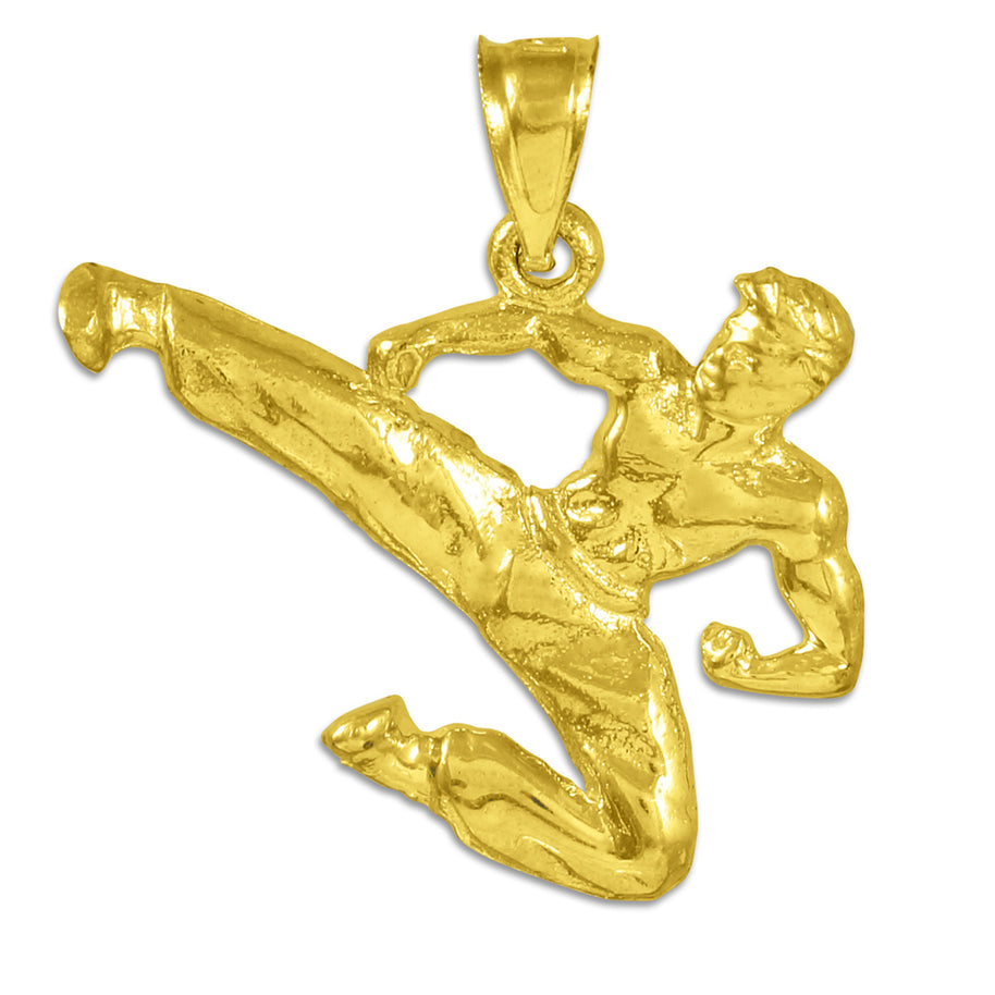 Karate Gold Sports Pendant Necklace