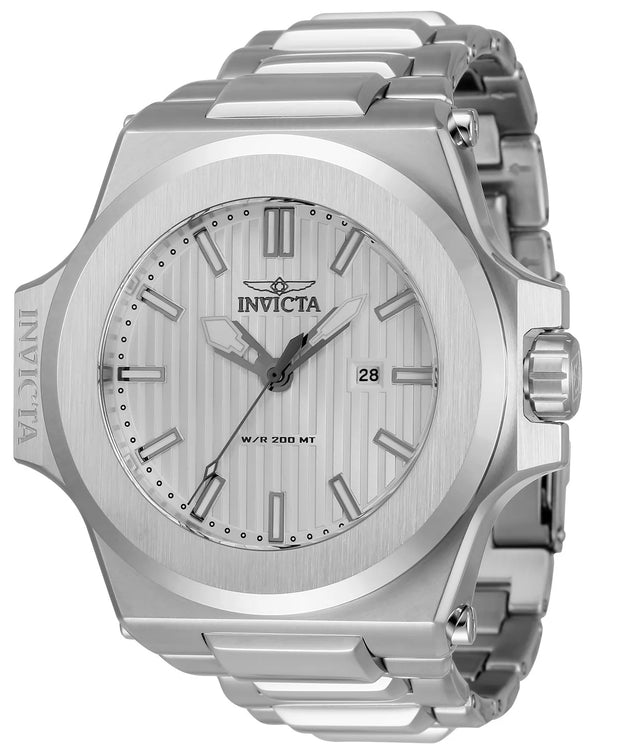 Invicta Men's 34729 Akula Quartz 3 Hand Silver Dial Watch