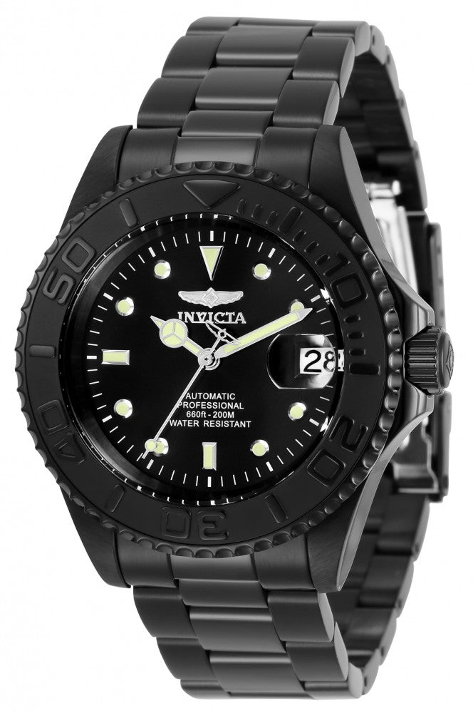 Invicta Men's 33052 Pro Diver Automatic 3 Hand Black Dial Watch