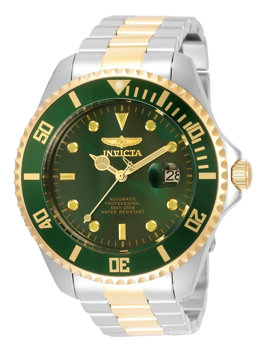 Invicta Men's 35727 Pro Diver  Automatic 3 Hand Green Dial Watch