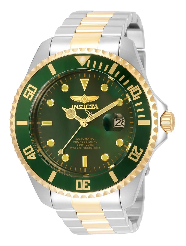 Invicta Men's 35727 Pro Diver  Automatic 3 Hand Green Dial Watch