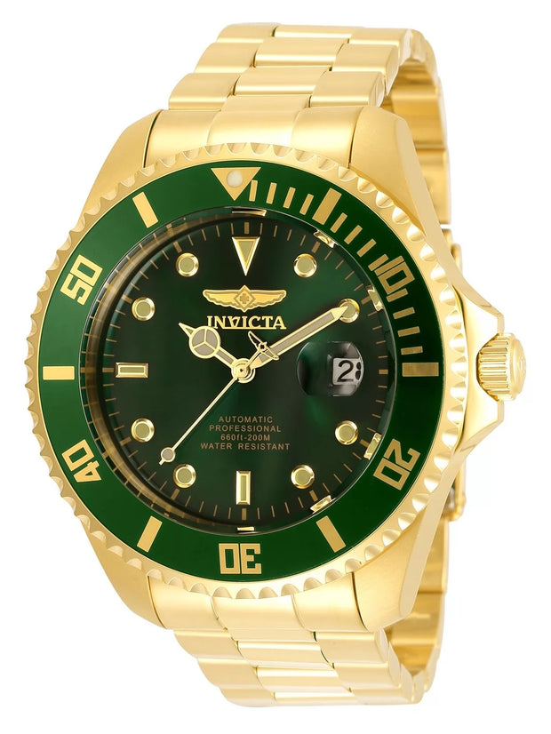 Invicta Men's 35724 Pro Diver Automatic 3 Hand Green Dial Watch