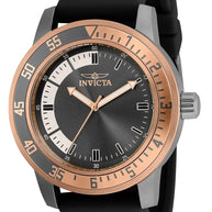 Invicta Men's 35687 Specialty Quartz 3 Hand White, Gunmetal Dial Watch
