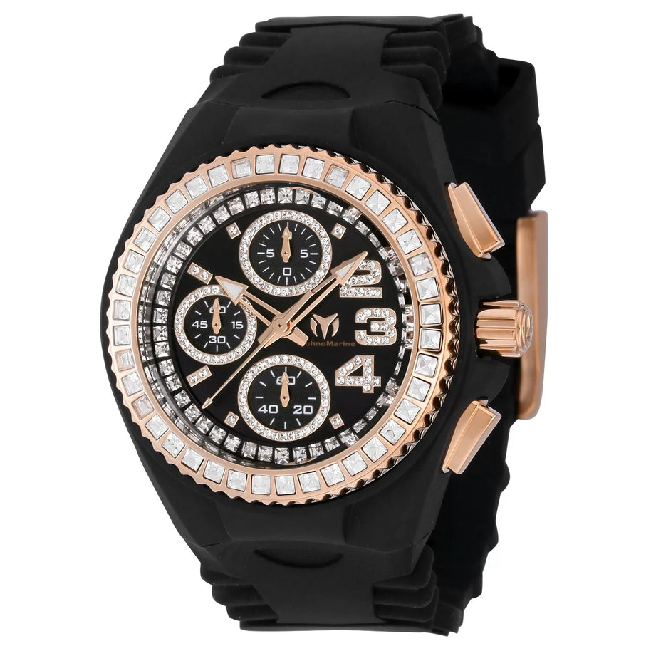 Technomarine Men's TM-121200 Cruise Quartz Chronograph Black Dial Watch