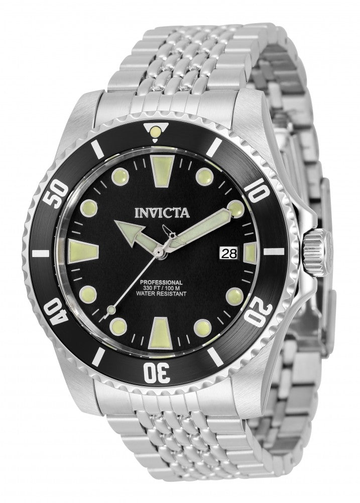 Invicta Men's 33502 Pro Diver Automatic 3 Hand Black Dial Watch