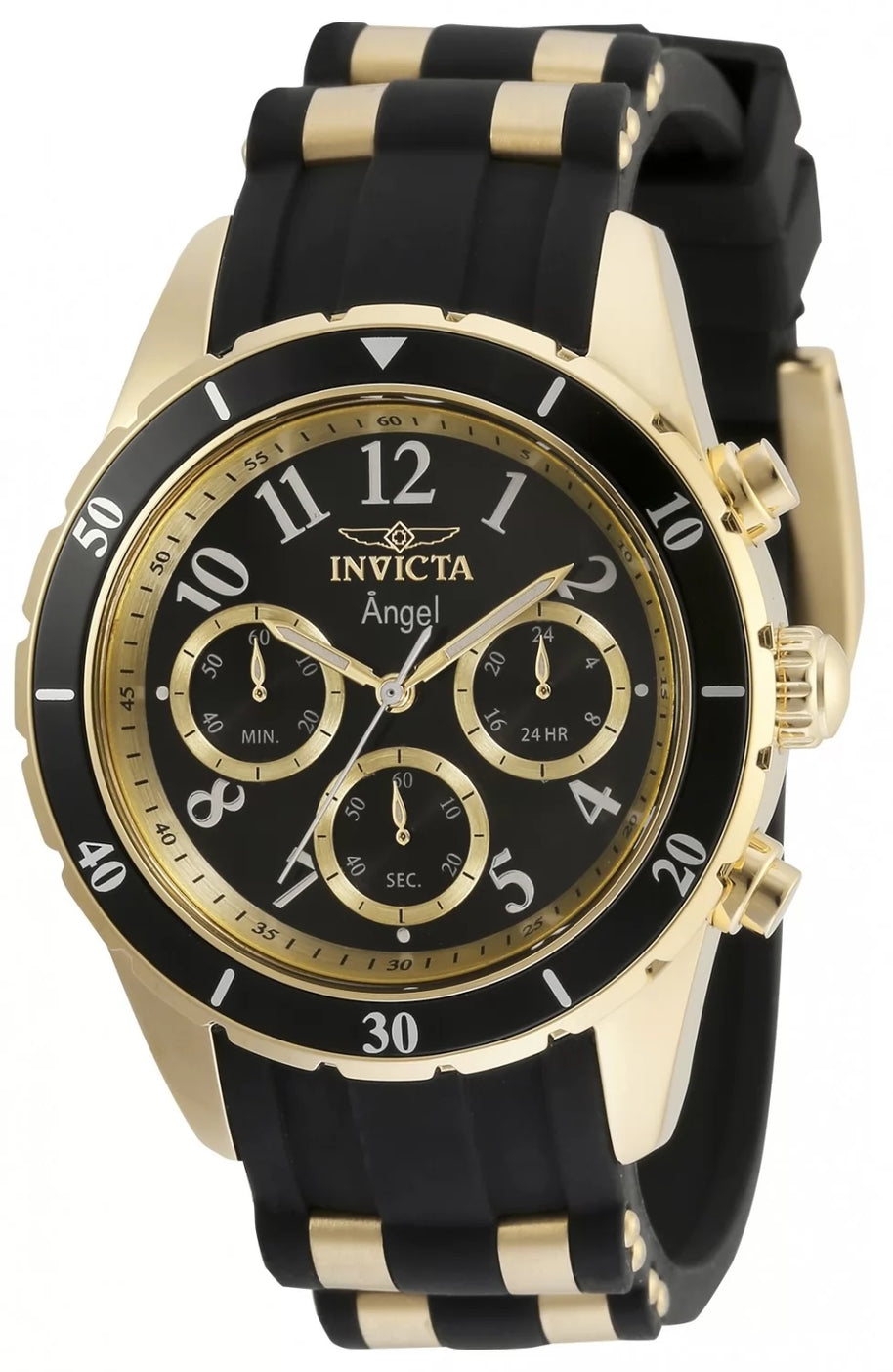 Invicta Women's 35589 Angel Quartz 3 Hand Black Dial Watch