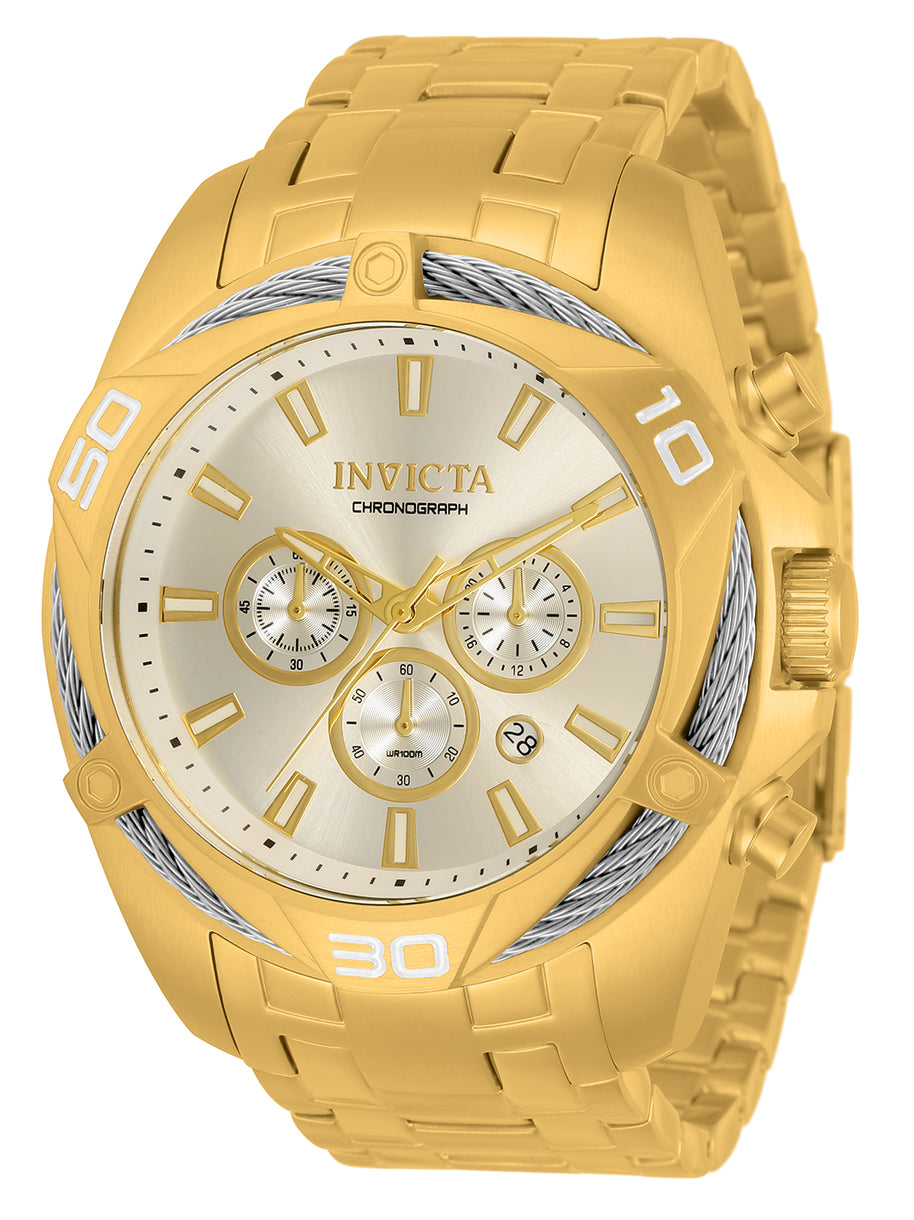 Invicta Men's 34121 Bolt Quartz Chronograph Silver Dial Watch