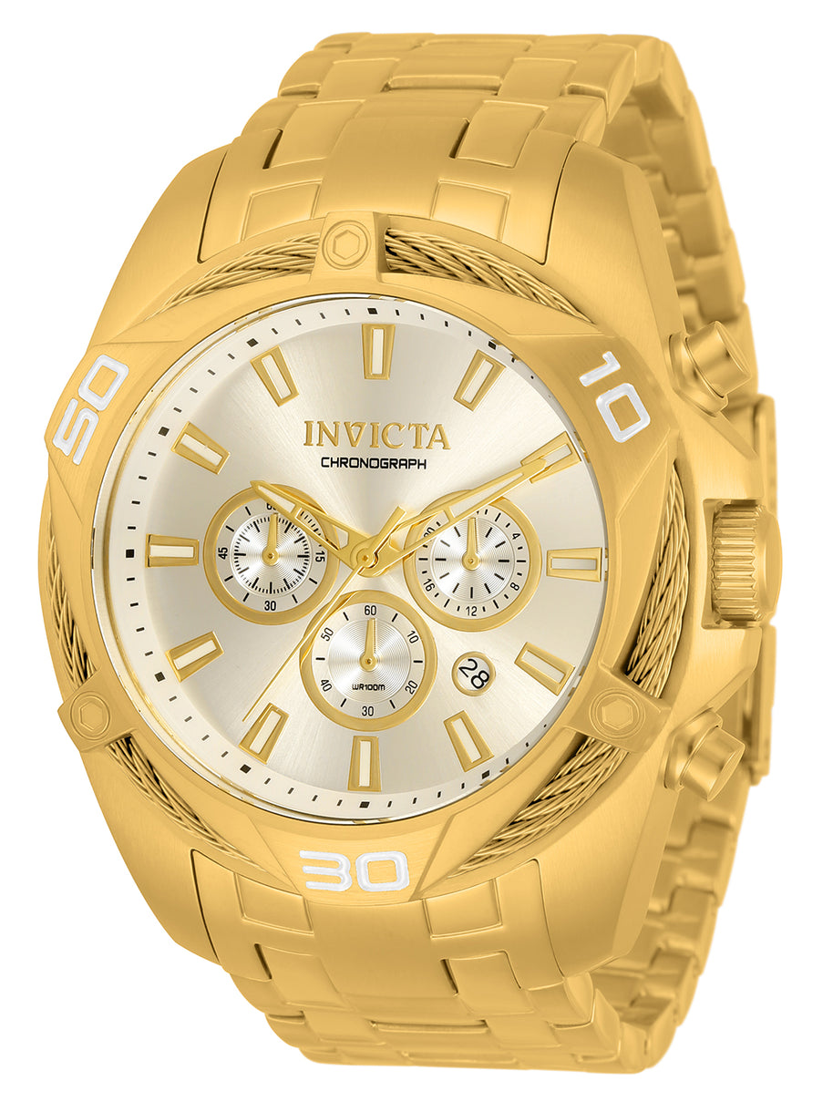 Invicta Men's 34123 Bolt Quartz Chronograph Gold Dial Watch