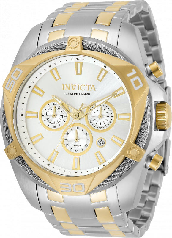 Invicta Men's 34126 Bolt Quartz Chronograph Silver Dial Watch