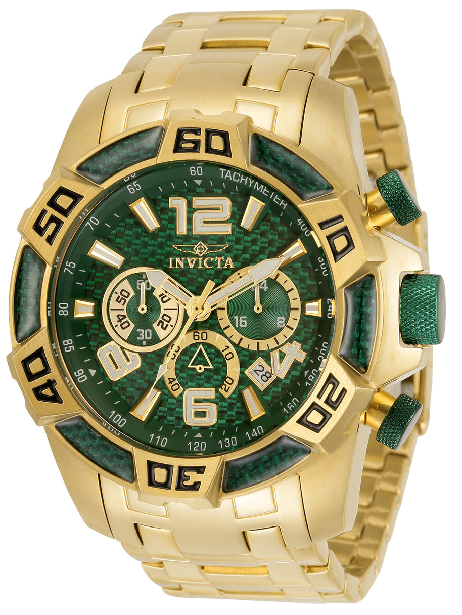 Invicta Men's 34156 Pro Diver Quartz Chronograph Green Dial Watch