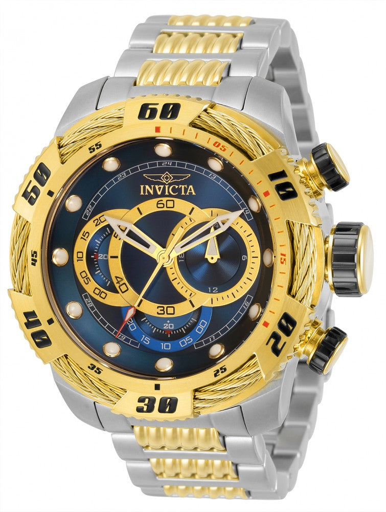 Invicta Men's 34160 Speedway Quartz Multifunction Blue, Gold Dial Watch