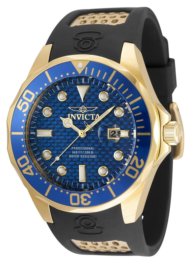 Invicta Men's 36554 Pro Diver Quartz 3 Hand Blue Dial Watch