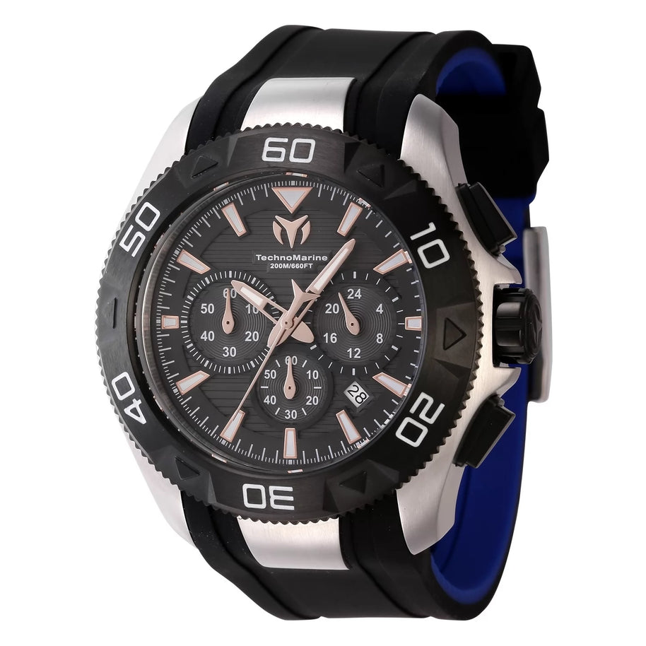 Technomarine Men's TM-622002 UF6 None Quartz Chronograph Black Dial Watch