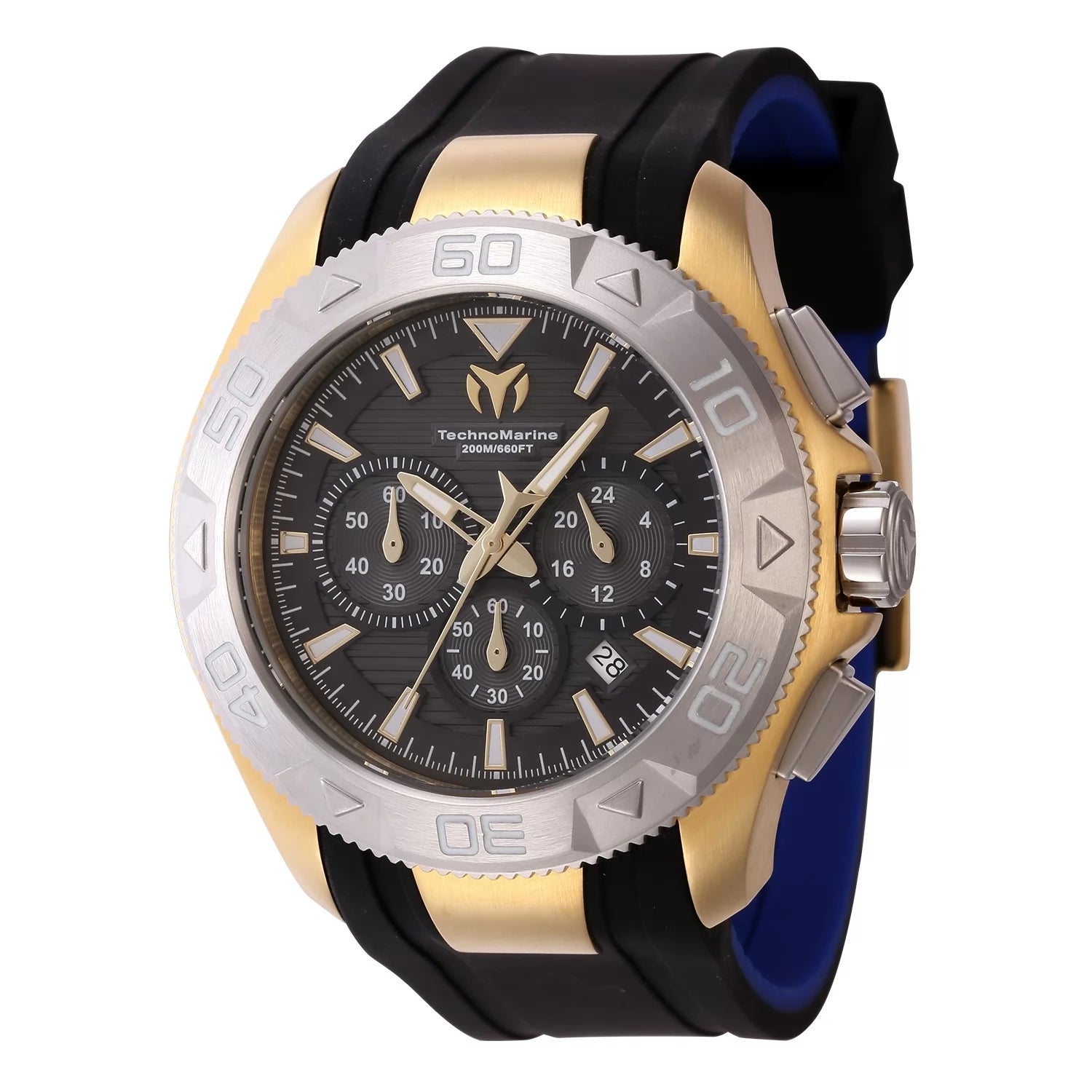 Technomarine Men's TM-622005 UF6 None Quartz Chronograph Black Dial Watch