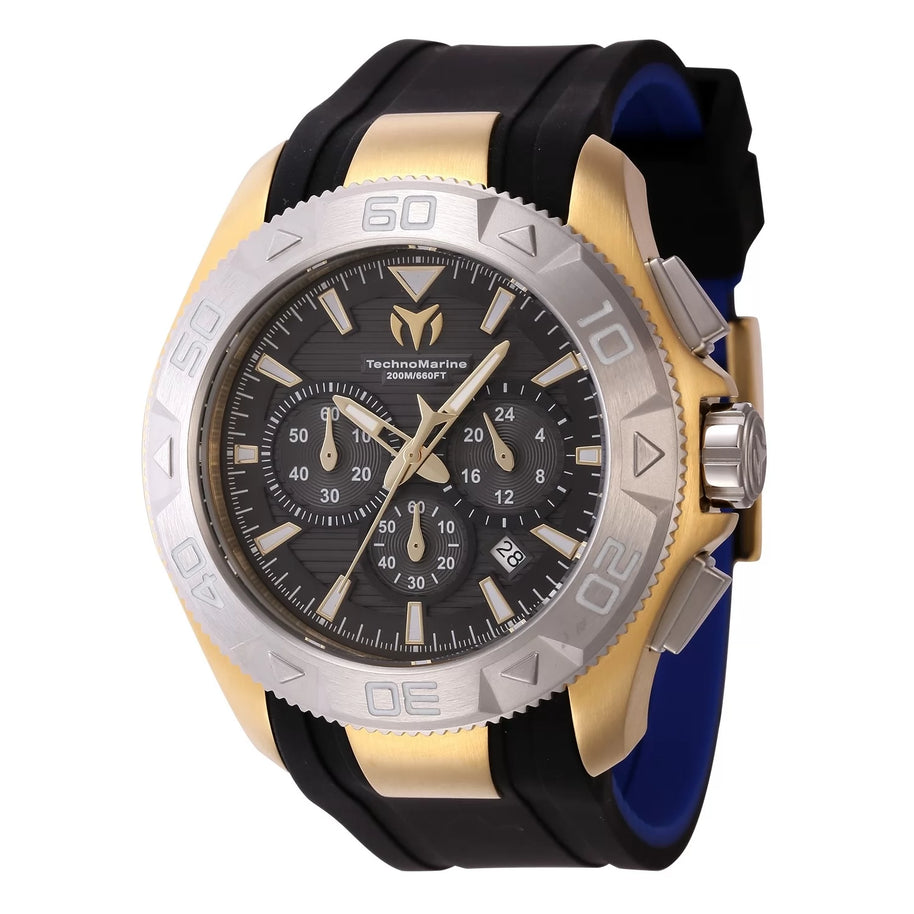 Technomarine Men's TM-622005 UF6 None Quartz Chronograph Black Dial Watch