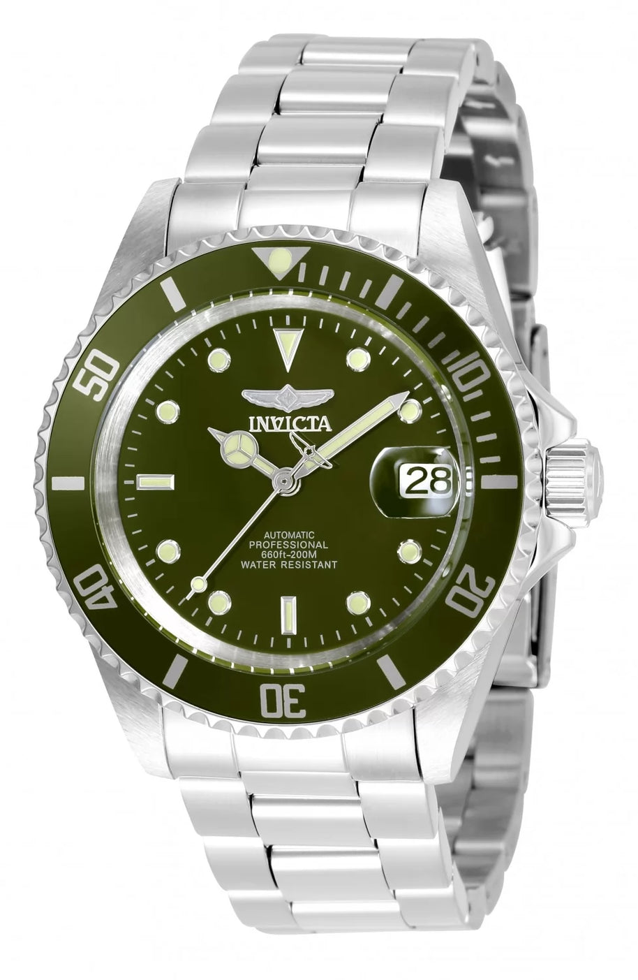 Invicta Men's 35690 Pro Diver Automatic 3 Hand Military Green Dial Watch