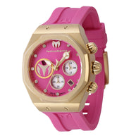 Technomarine Women's TM-523009 Reef Quartz Chronograph Hot Pink, Silver Dial Watch