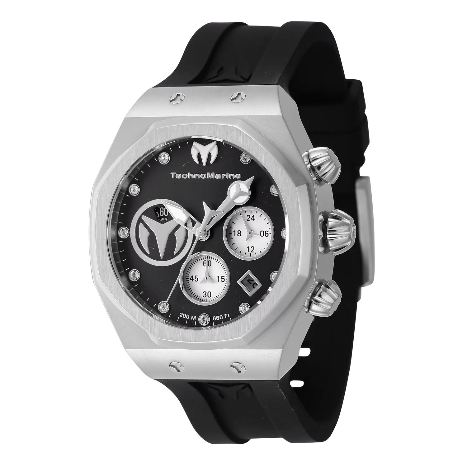 Technomarine Women's TM-523004 Reef Quartz Chronograph Black, Silver Dial Watch