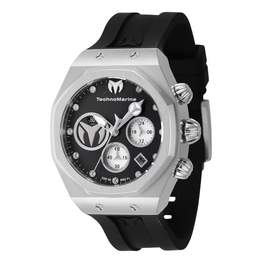 Technomarine Women's TM-523004 Reef Quartz Chronograph Black, Silver Dial Watch