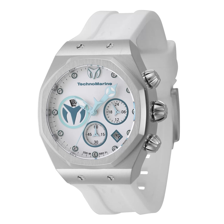 Technomarine Women's TM-523005 Reef Quartz Chronograph Turquoise, Antique Silver Dial Watch