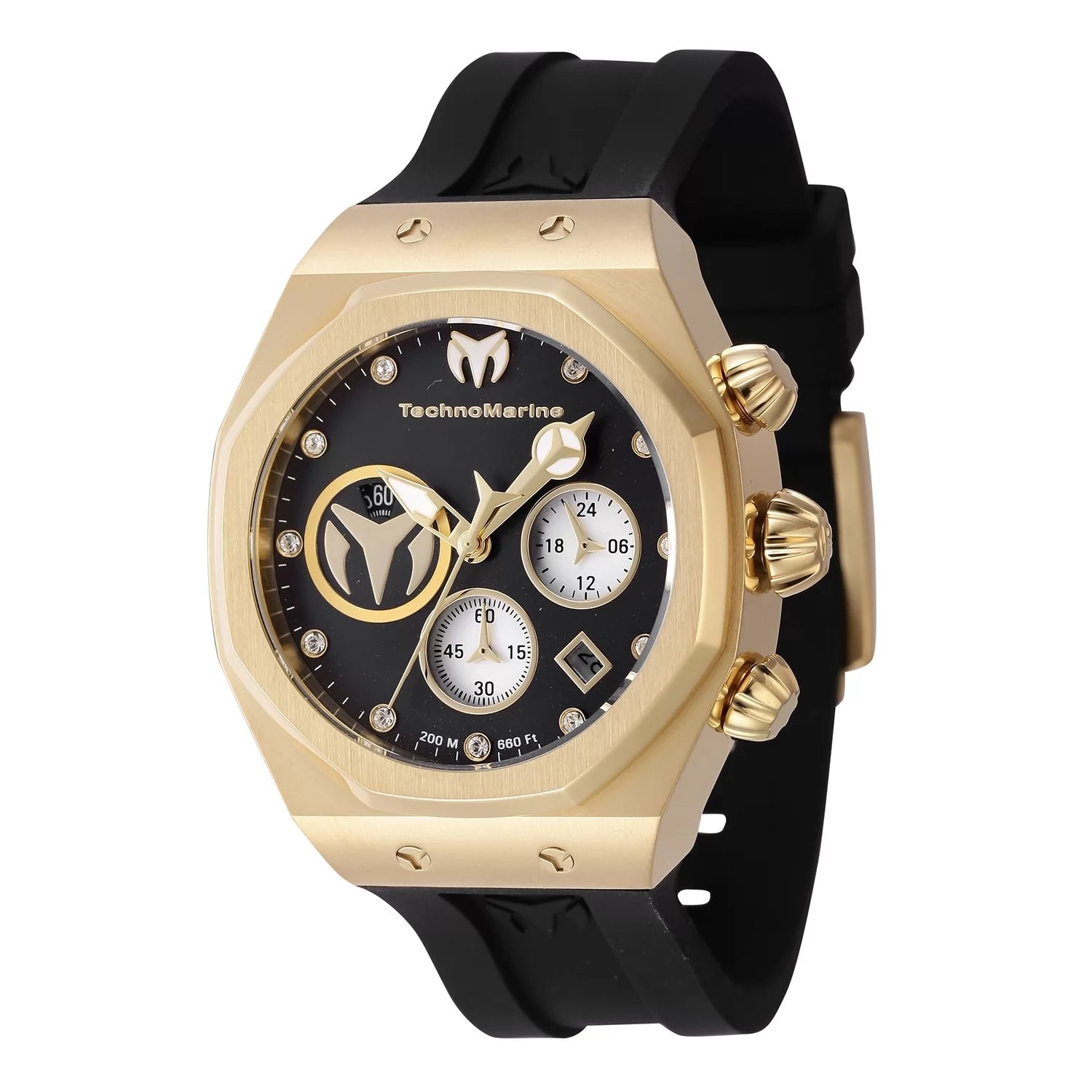 Technomarine Men's TM-523007 Reef Quartz Chronograph Silver, Black Dial Watch