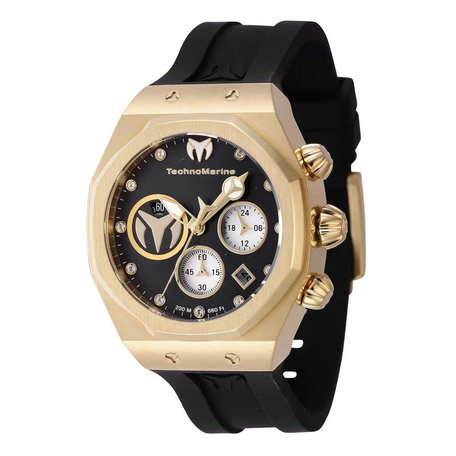 Technomarine Men's TM-523007 Reef Quartz Chronograph Silver, Black Dial Watch