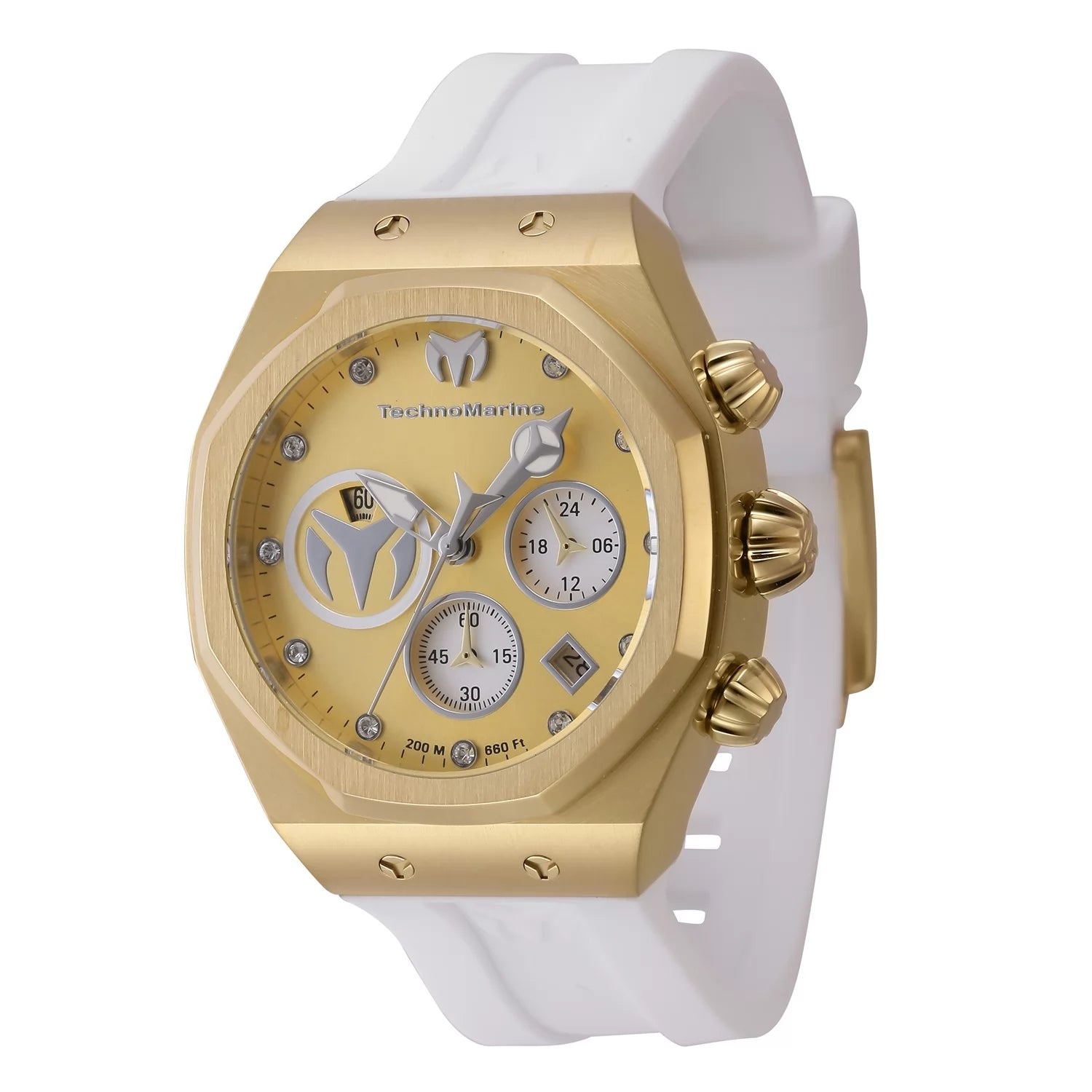 Technomarine Women's TM-523008 Reef Quartz Chronograph Gold, Silver Dial Watch