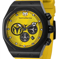 Technomarine Men's TM-523002 Reef Quartz Black, Yellow Dial Watch