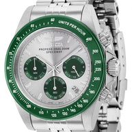 Invicta Men's 36734 Speedway  Quartz Chronograph Light Grey, Green Dial Watch