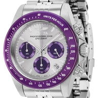 Invicta Men's 36735 Speedway Quartz Chronograph Light Grey, Purple Dial Watch