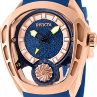 Invicta Men's 35444 Akula Automatic 3 Hand Blue, Rose Gold Dial Watch
