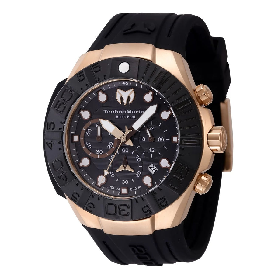 Technomarine Men's TM-523011 Reef Quartz Chronograph Black Dial Watch
