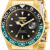 Invicta Men's 36043 Pro Diver Quartz 3 Hand Black Dial Watch