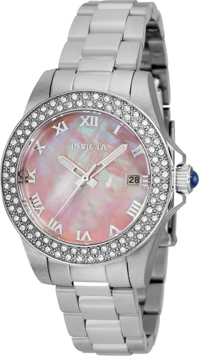 Invicta Women's 36070 Angel Quartz 3 Hand Pink Dial Watch